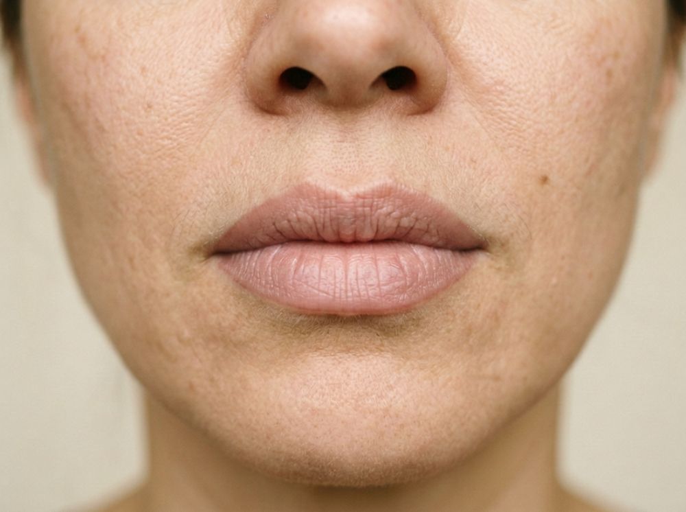 Te same usta po lip blush, efekt zagojony po 5 tygodniach